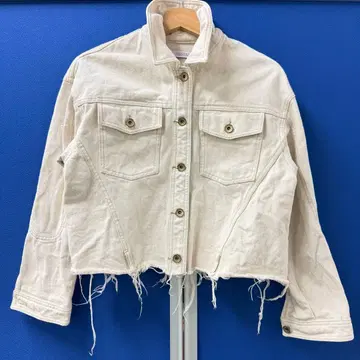 [ XS 사이즈 ] ZARA 화이트 데님 숏 자켓 자라