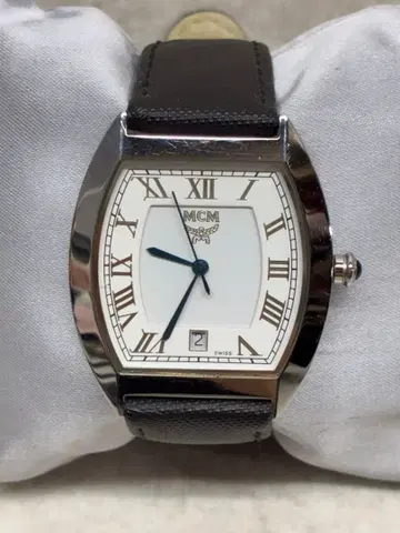 T4 ) MCM 손목시계 로고 쿼츠 남성용 스위스산 정품 벨트