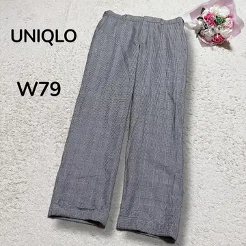 [ 유니클로 UNIQLO ] 울 블렌드 노턱 슬랙스 팬츠 밑단 더블