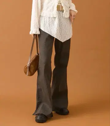 mystic 슬릿 플레어 데님