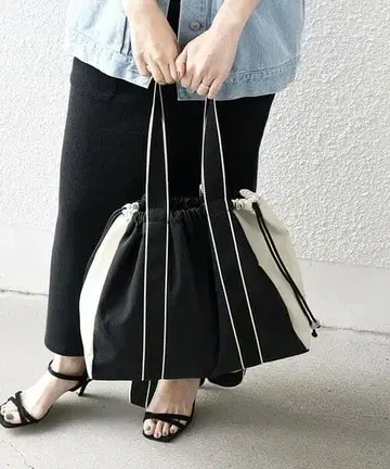 SHIPS any 2WAY 바이컬러 드로스트 백팩 토트 백