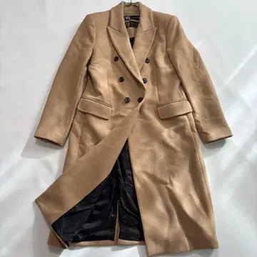 새상품급 ZARA 마테코 원단 더블 체스터 코트 M 인기 컬러 베이지