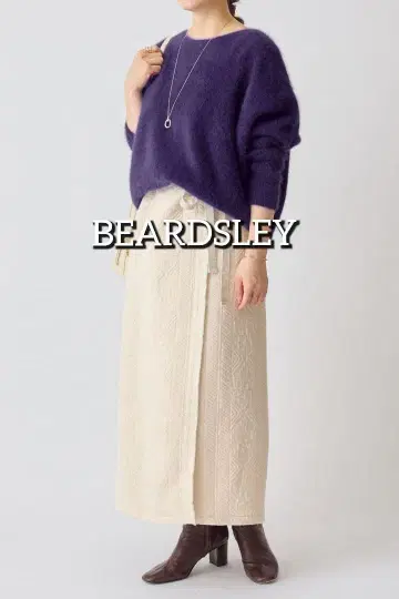 비어즐리 퀼트풍 자카드 스커트