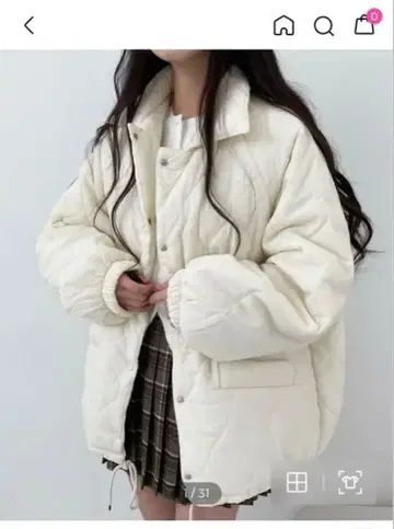 소녀나라 컬러 퀼팅 다운 (보아 안감)