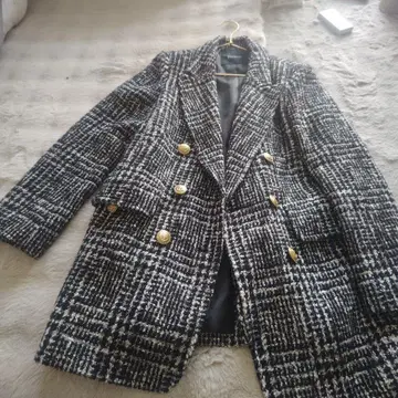 Diagram 체크 무늬 테일러드 자켓