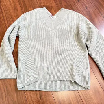 FRAY.I.D 리브 편직 V넥 긴팔 니트