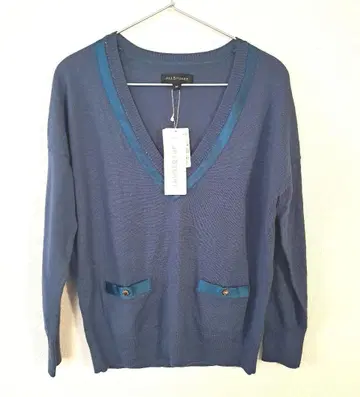 JILL STUART 블루 V넥 스웨터