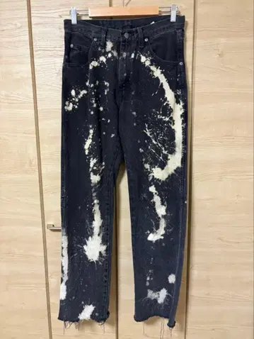 Wrangler 스트레이트 데님 그런지 블리치