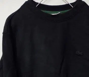 Lacoste 블랙 크루넥 맨투맨