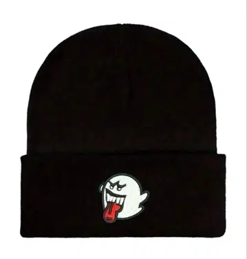 미사용 새상품 자수 니트 모자 테레사 블랙 마리오 유니버셜