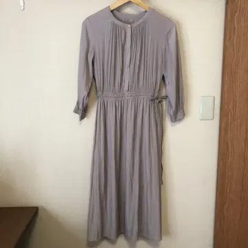 Any sis 7부 소매 플리츠 원피스