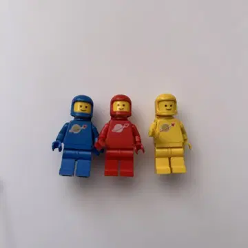 LEGO 우주 비행사 미니 피규어 3개 세트 올드 레고