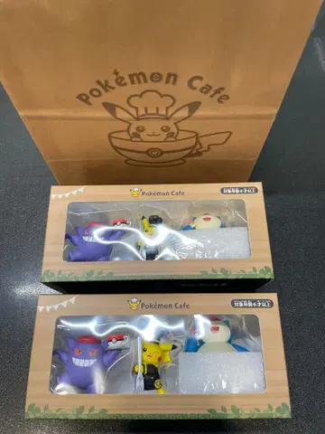 포켓몬 카페 한정판 피규어 PUTITTO 미사용 새상품 2개 세트