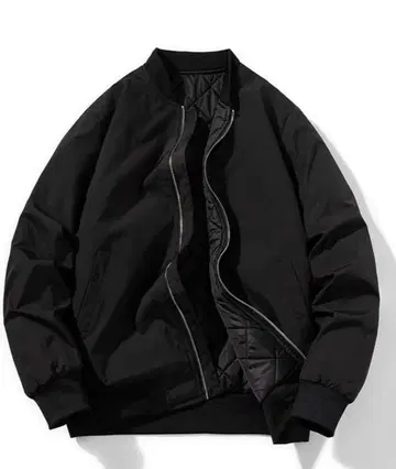 남성용 곰 무늬 자수 충전솜 아우터