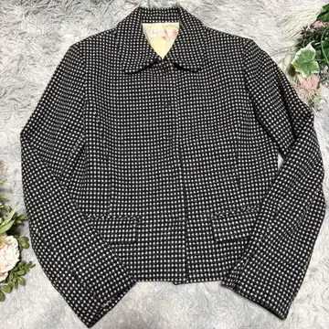 [CONCETTOCARINO] 체크 무늬 도트 카라 부착 자켓 42