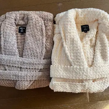 COMME CA DU MODE 목욕 가운 그레이, 베이지 2개 세트