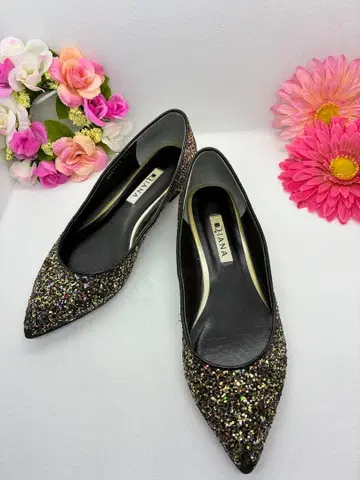 DIANA 블랙 글리터 펌프스