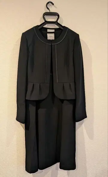 퍼슨즈 블랙 포멀 원피스 자켓 세트