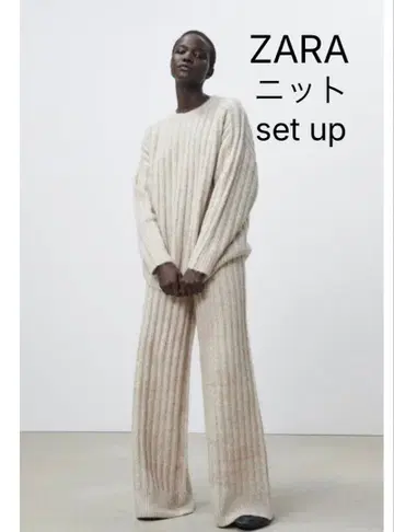 [ 새상품 ] ZARA 니트 셋업 아이보리