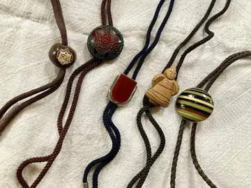 1970~80년대 당시 물품 루프 타이 폴러 타이 5개 세트 중고