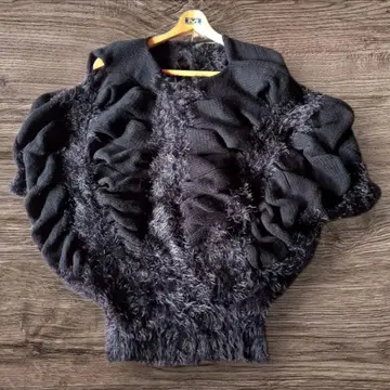 STRTP CABARET 민소매 니트 모드 스타일 블랙