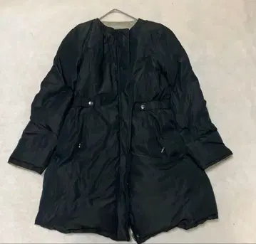 롱 기장 다운 자켓 블랙