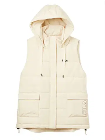새상품 택 FILA 휠라 여성용 충전솜 베스트 M 화이트 아우터 골프