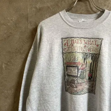 80년대 90년대 아트 맨투맨 빈티지 그레이 메르헨