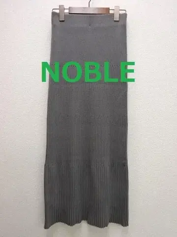 NOBLE 노블 리브 니트 타이트 스커트 그레이