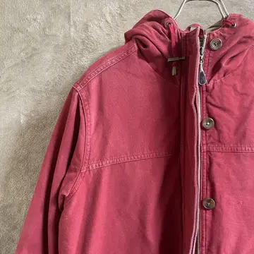 레어 90년대 에디 바우어 덕 자켓 빨간색 빈티지