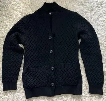 DRUMOHR 블랙 뜨개질 가디건