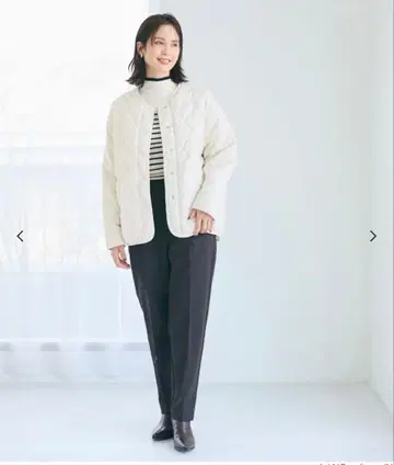 coca 코카 리버서블 퀼팅 블루종 아이보리 L 완판템