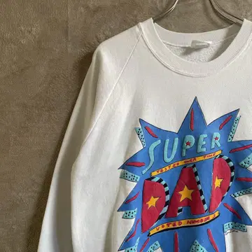 80년대 빈티지 아트 맨투맨 SUPER DAD