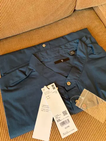 플러스j 수피마 코튼 오버 사이즈 스탠드 카라 셔츠 XXL