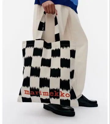marimekko 체크 무늬 토트백