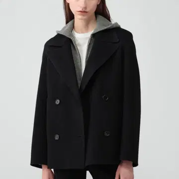 theory 띠어리 더블 브레스트 울 캐시미어 블랙 S