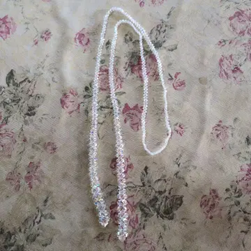 크리스탈 비즈 롱 목걸이