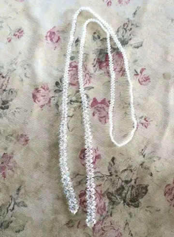 크리스탈 비즈 롱 목걸이