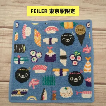 페이러 FEILER 도쿄 수박 스시 펭귄 손수건 새상품