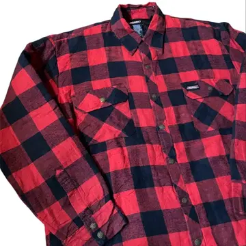 디키즈 버팔로 체크 빨간색 플란넬 셔츠 안감 퀼팅 사이즈 XL