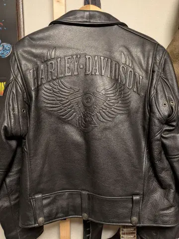 HARLEY-DAVIDSON 블랙 가죽 자켓 XL