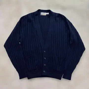 미국제! 런던포그 navy L 리브 편직 가디건