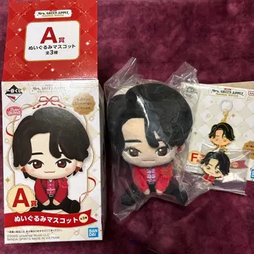 미세스 그린애플 제일복권 A상 봉제 인형 마스코트 메탈 참