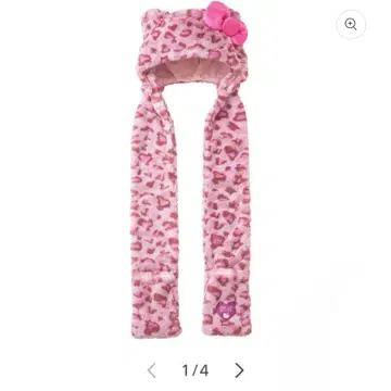 USJ 핑크 레오파드 무늬 헬로키티 팬캡