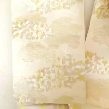 나뭇잎 노을 문양의 오비 1개 연습용 오비나 리메이크 원단으로