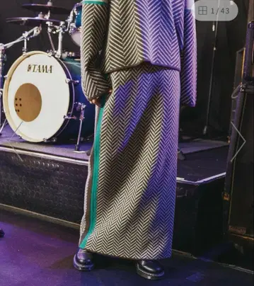 니코앤드 MODE NORM CORE 미니 페더 자카드 스커트 L