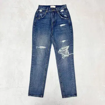 SeaRoomlynn 시루무린 하이웨스트 데미지 데님 XS