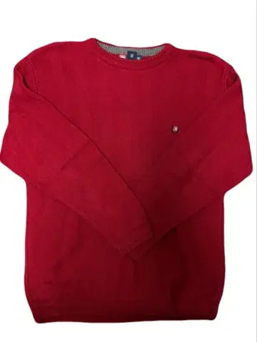 CHAPS 크루넥 레드 스웨터 M