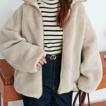 Discoat 디스코트 깔끔한 보아 스탠드 블루종 L 사이즈