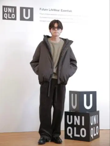 금일 한정 [ 새상품급 ] UNIQLO 퍼프 테크 볼륨 후드티 M